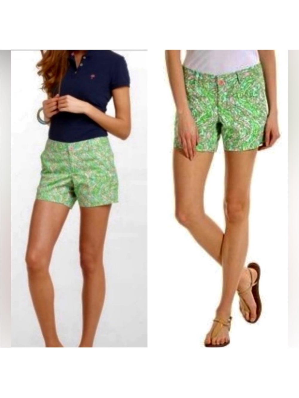 Lilly Pulitzer Callahan Shorts Chomp Chomp Alligator 6 Green